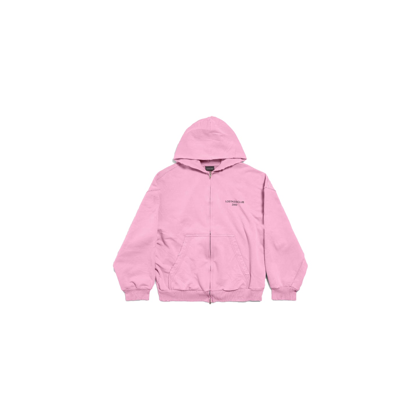 LOGO PINK ZIP-HOODIE