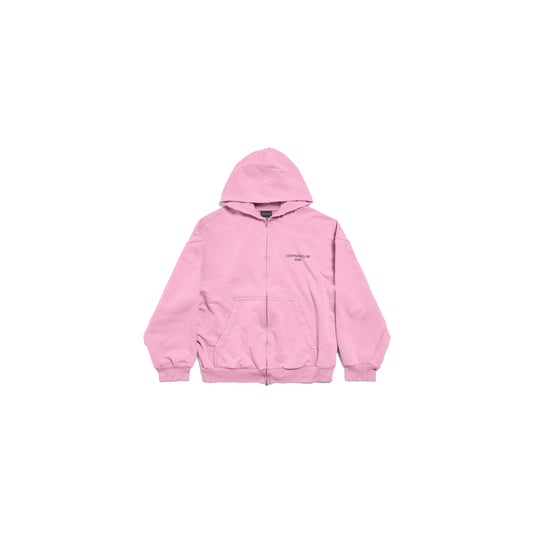 LOGO PINK ZIP-HOODIE